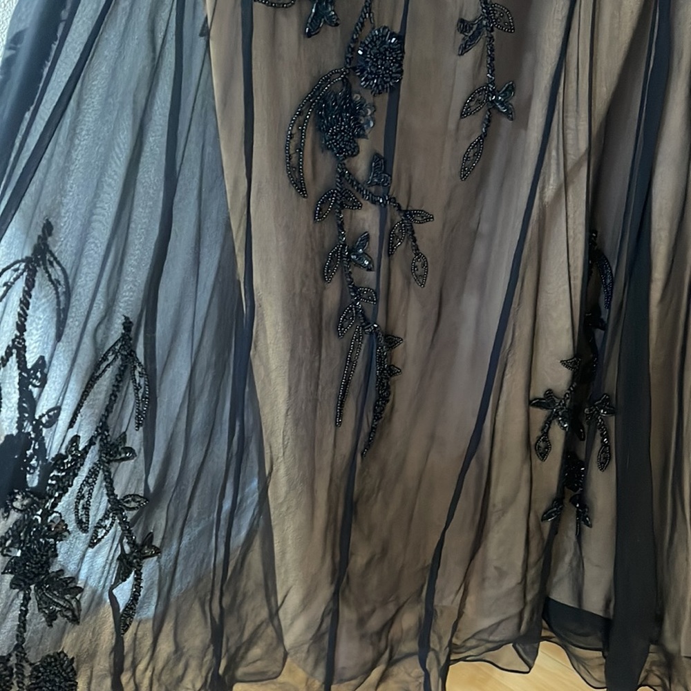 Evening Women Wedding Guest gown Dress Maxi Sequence Black Size Small - Picture 6 of 11